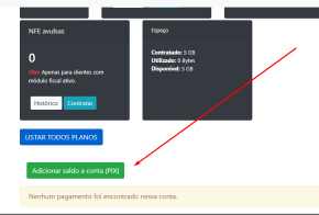 Adicionar saldo a conta pix